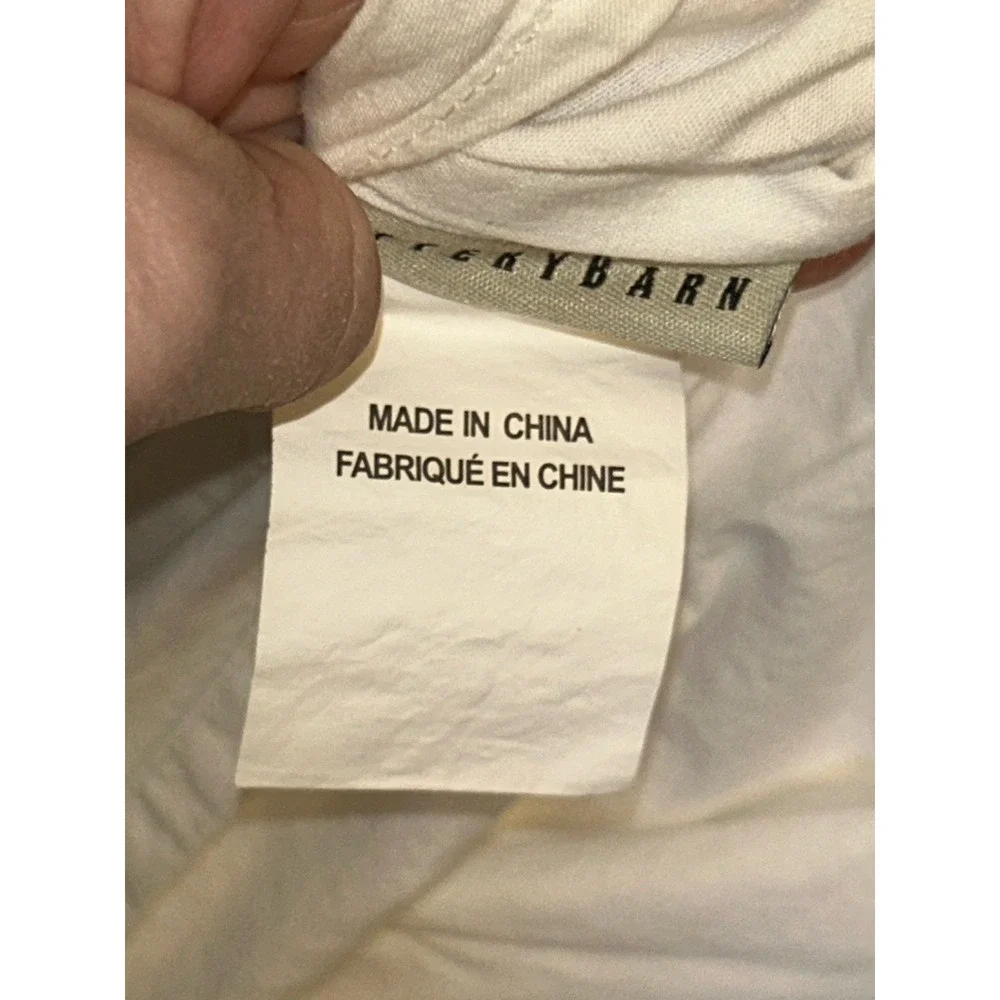Cream Pottery Barn Bedskirt Linen King - 14